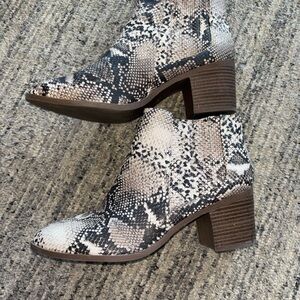Maurices Snakeskin Ankle Boots